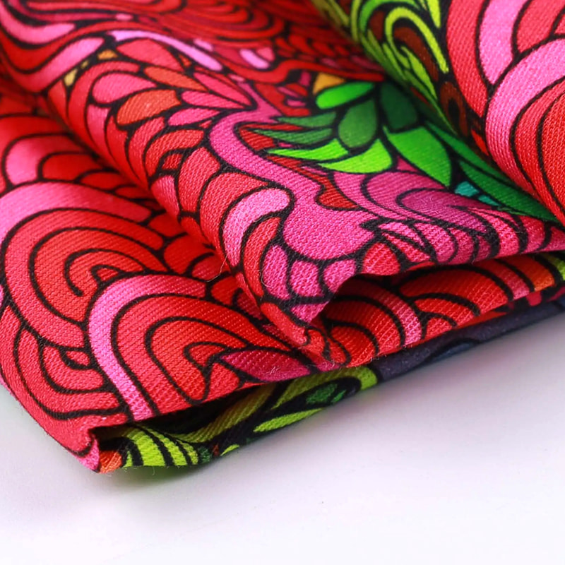 TMIE-08-3-2 Tessuto popeline twill con stampa poliestere 115GSM